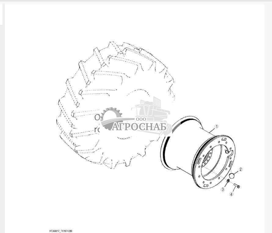 Обод — камерные внутренние шины 30,5-32 20PR Firestone, только сдвоенные 